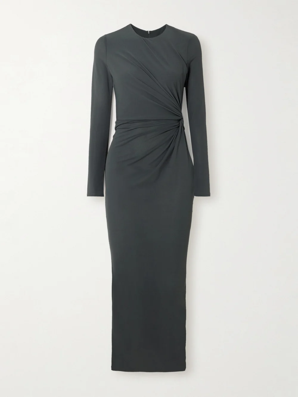Alex Perry Twist-front Crepe-jersey Midi Dress in gray