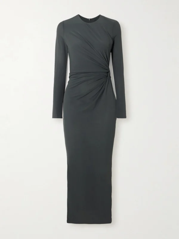 Alex Perry Twist-front Crepe-jersey Midi Dress