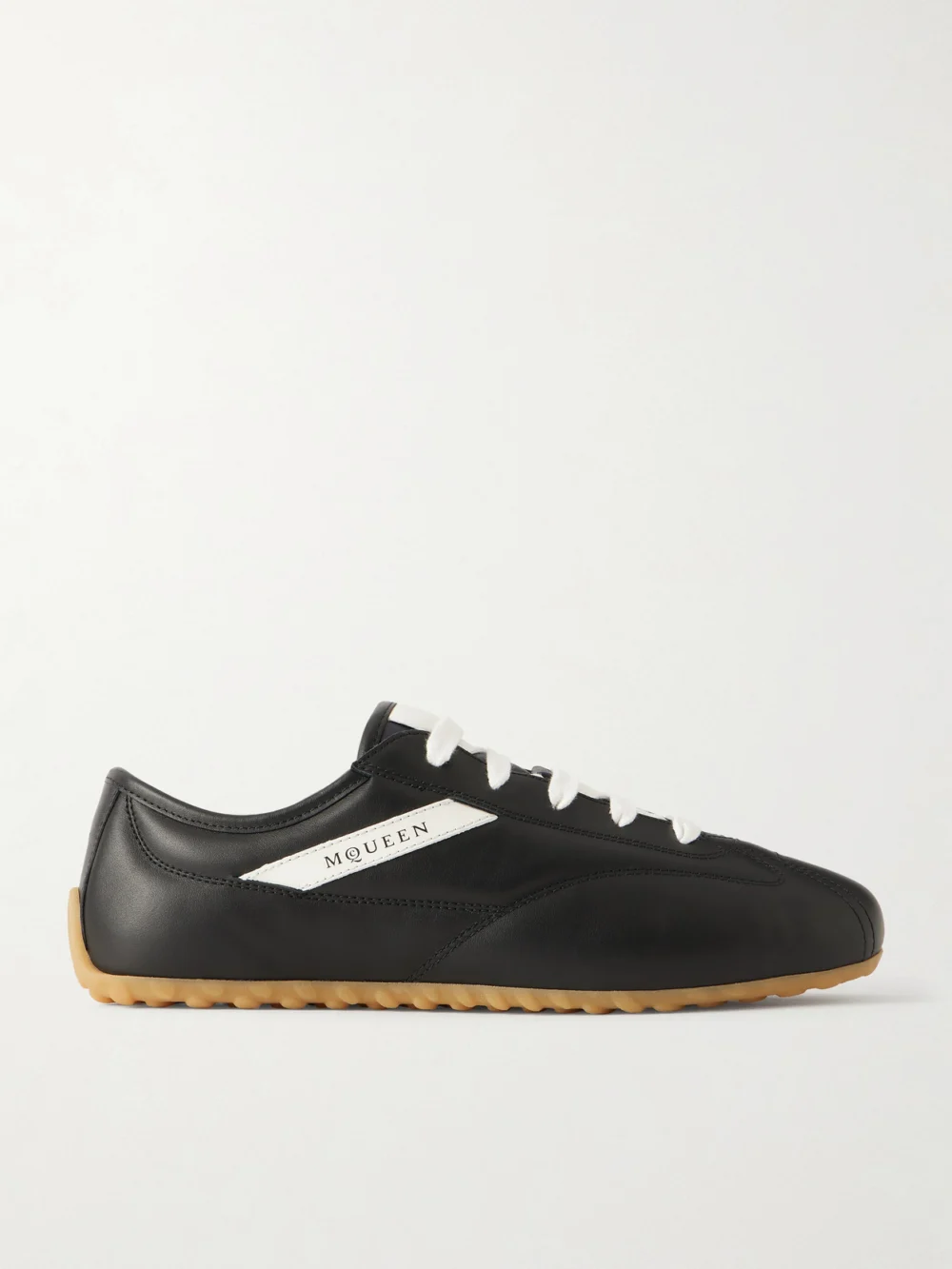 Alexander McQueen Boxe Leather Sneakers in black