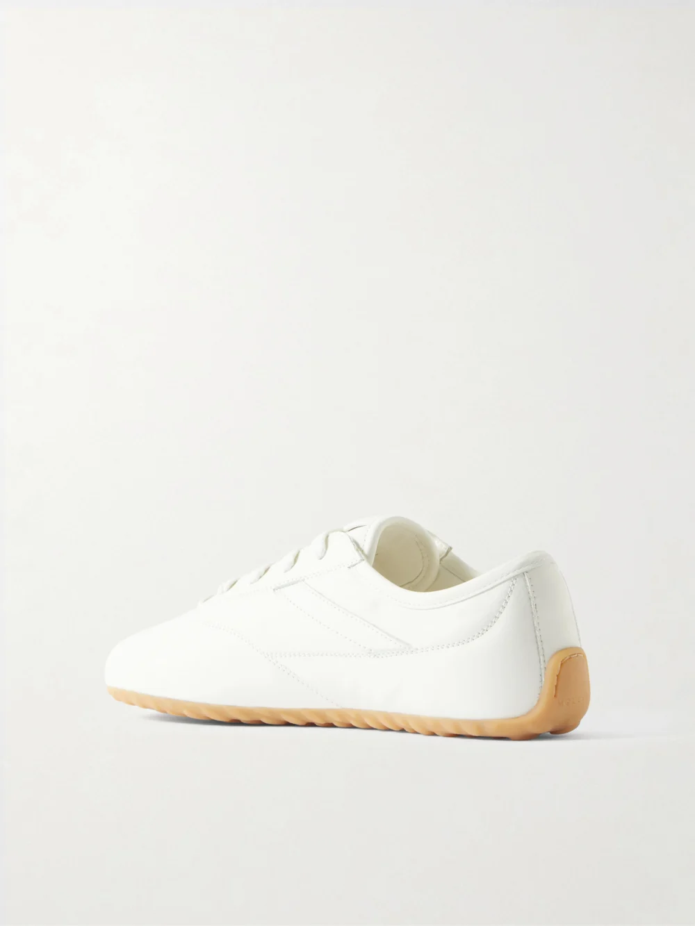 Back view of the Alexander McQueen Boxe Leather Sneakers