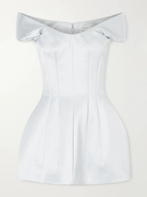 Alexander McQueen Cocktail Satin Mini Dress