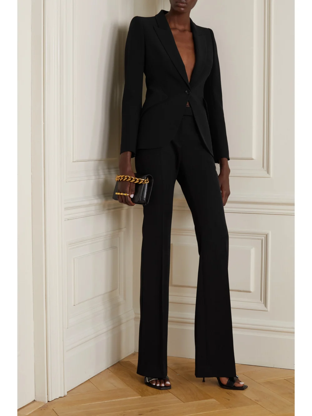 Alexander McQueen Crepe Blazer, worn by a model
