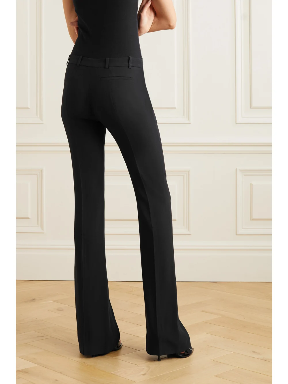 Back view of the Alexander McQueen Crepe Bootcut Pants