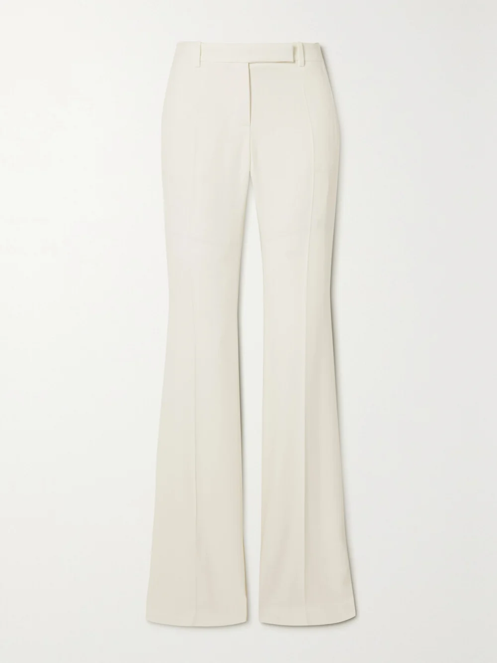 Alexander McQueen Crepe Bootcut Pants in ivory
