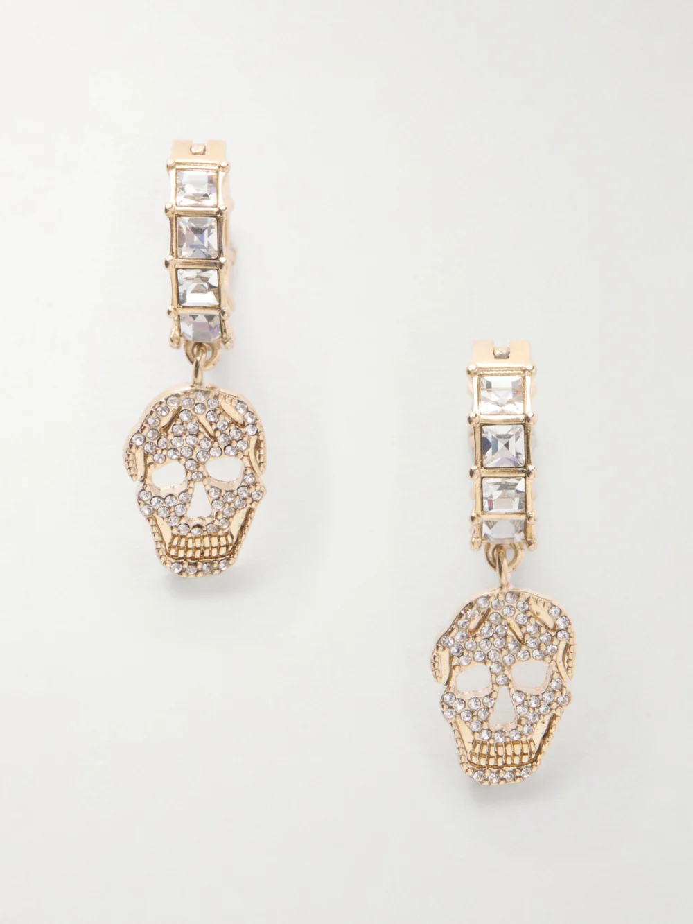 Alexander McQueen Crystal-embellished Gold-tone Earrings