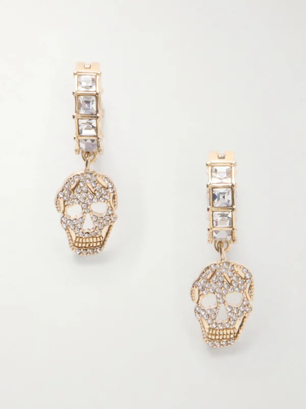 Alexander McQueen Crystal-embellished Gold-tone Earrings