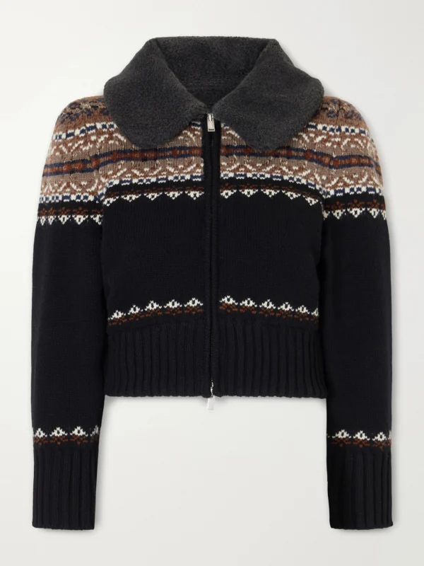Alexander McQueen Fair Isle Wool Zip-up Cardigan