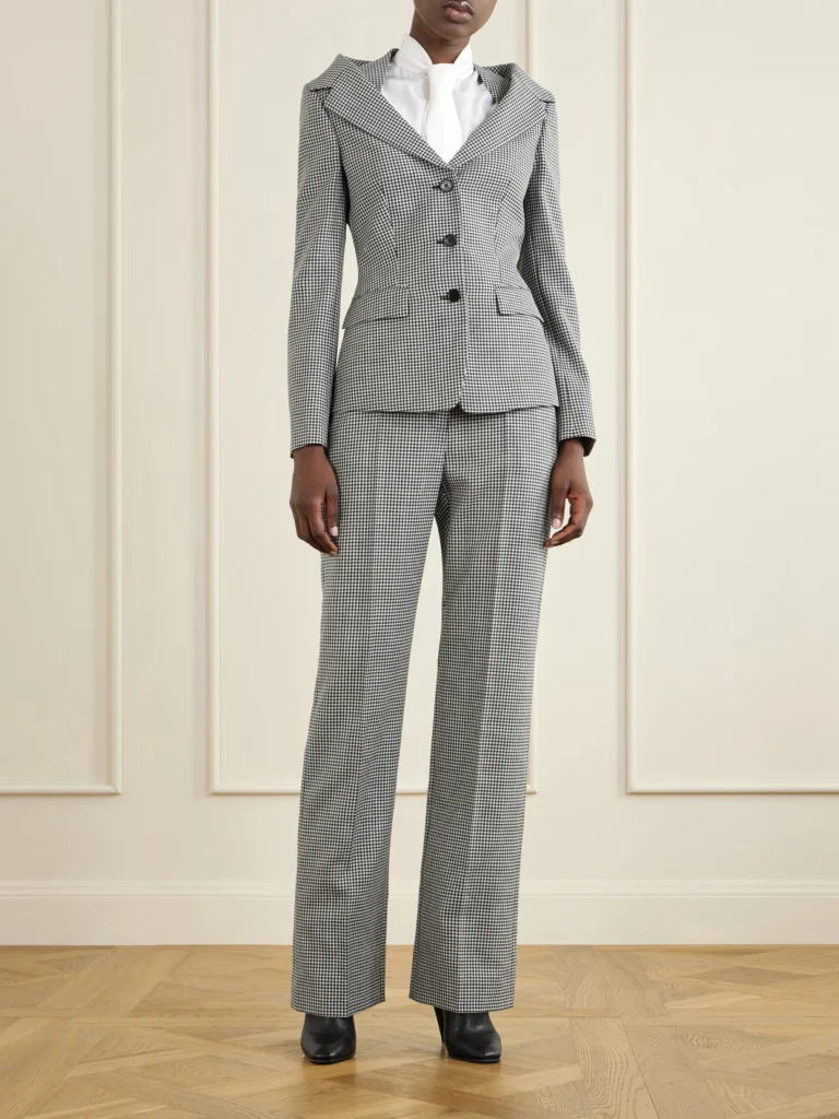 Alexander McQueen Gingham Wool Jacket