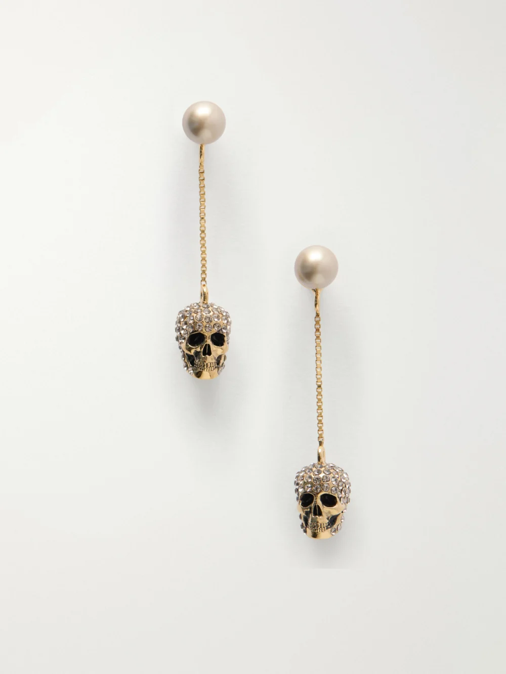 Alexander McQueen Gold-tone Crystal Earrings