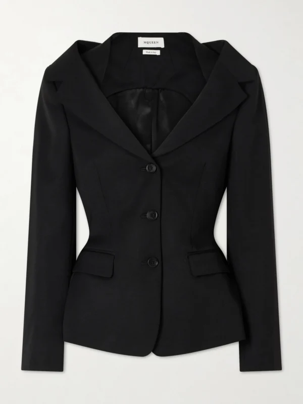 Alexander McQueen Halterneck Wool Blazer