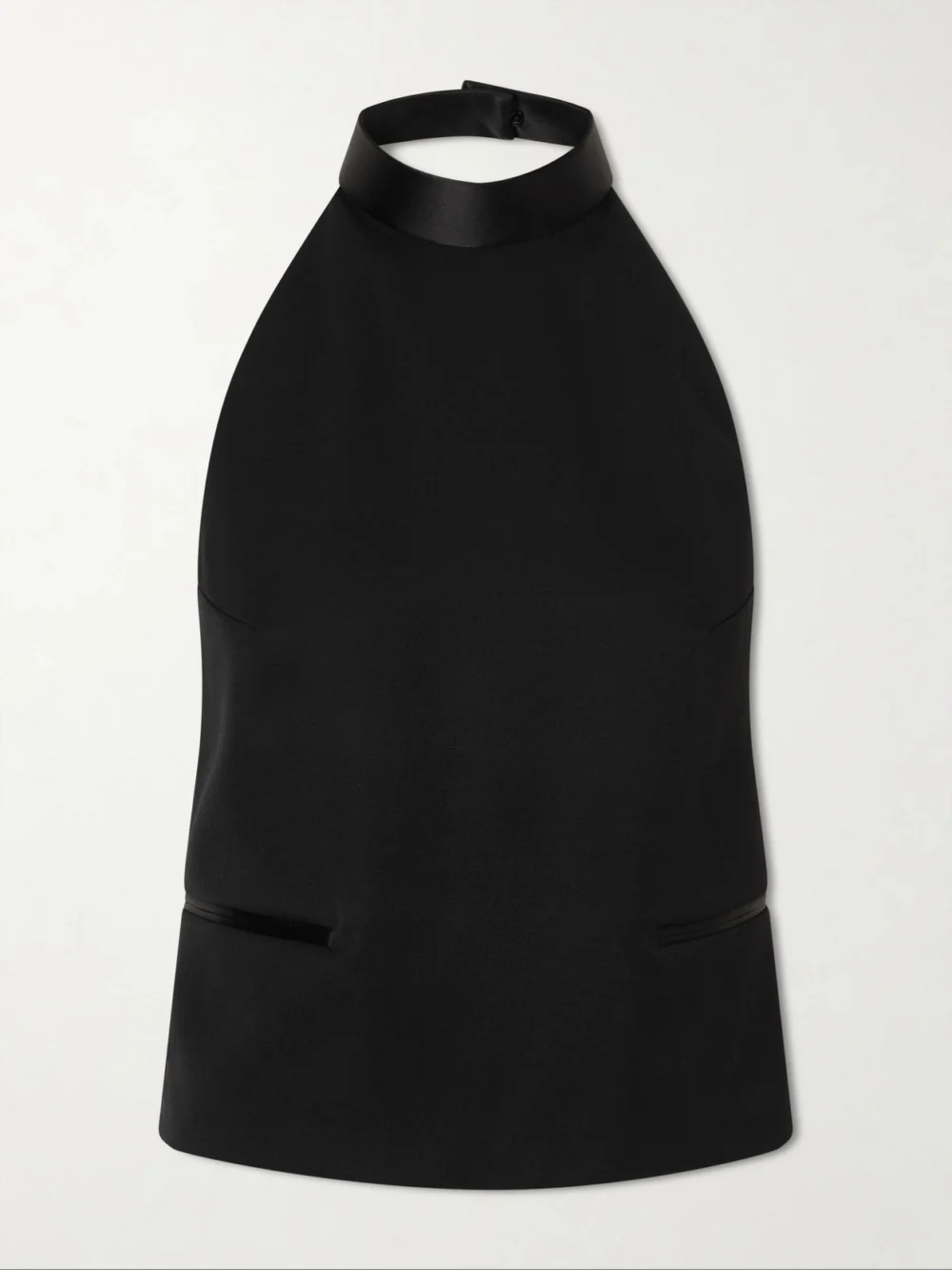 Alexander McQueen Halterneck Wool Top in black