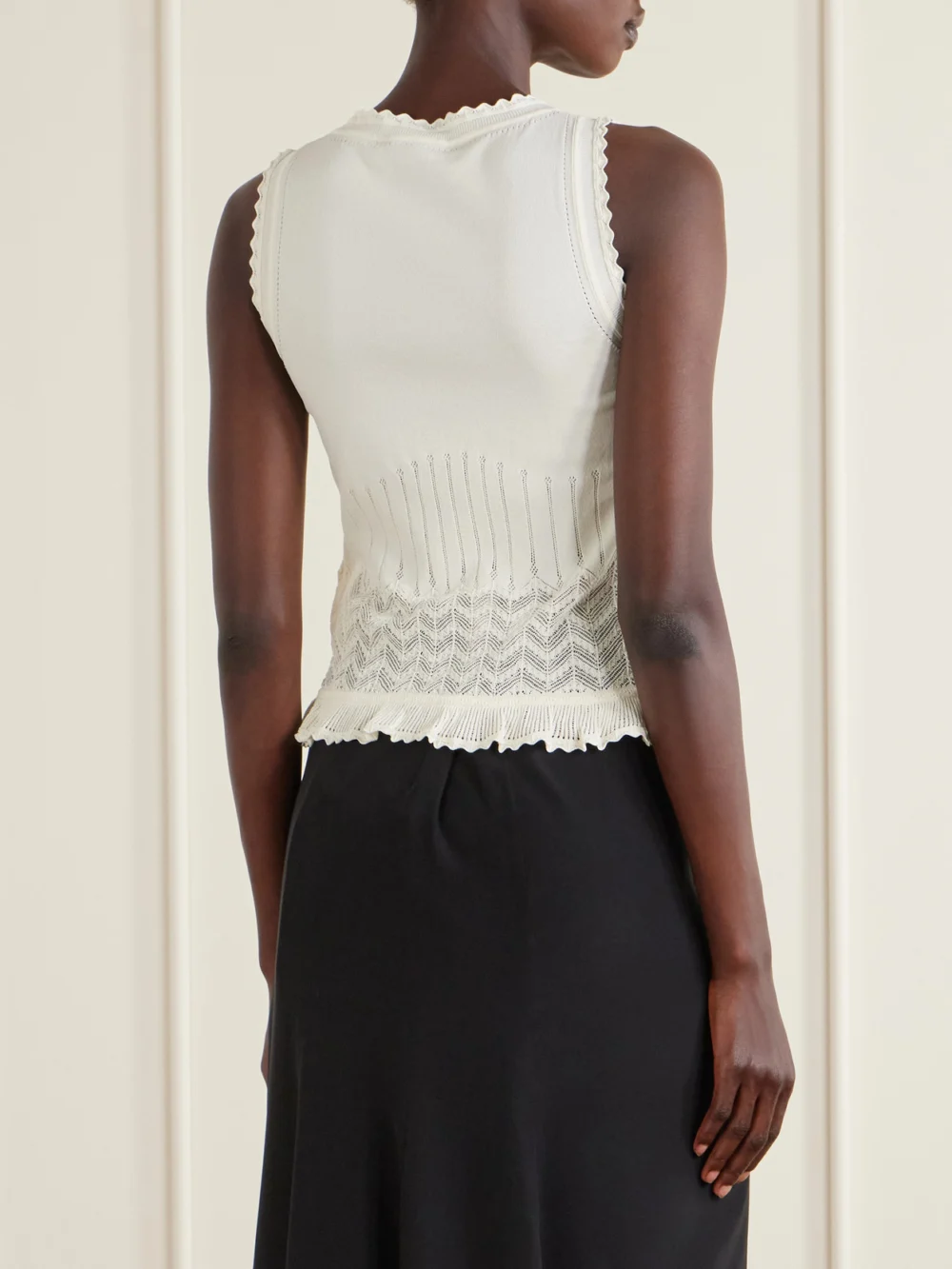 Back view of the Alexander McQueen Knitted Jersey Tank