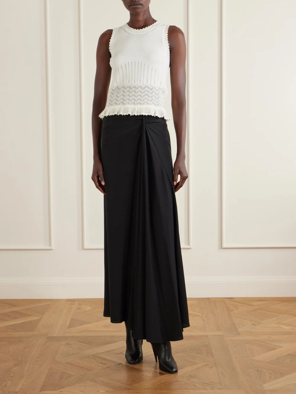 Alexander McQueen Knitted Jersey Tank, worn by a model