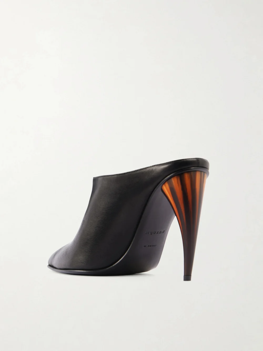 Back view of the Alexander McQueen Leather Mules