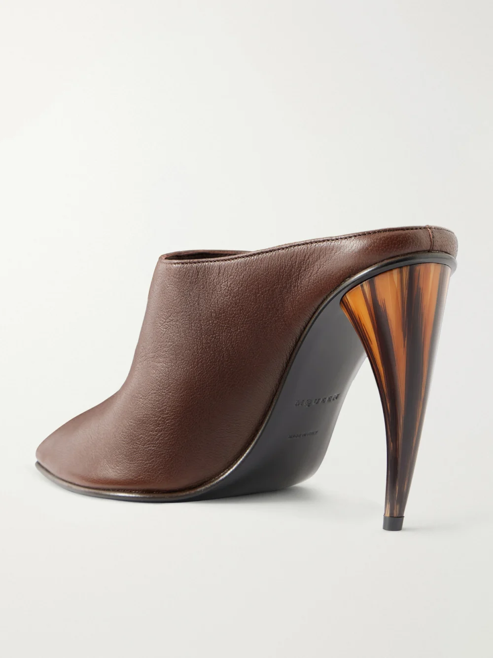 Back view of the Alexander McQueen Leather Mules