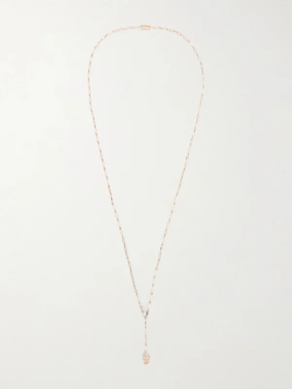 Alexander McQueen Pavé Skull Crystal-embellished Gold-tone Cubic Zirconia Necklace