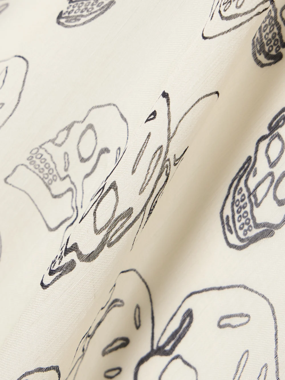 Close-up detail of the Alexander McQueen Printed Silk Scarf
