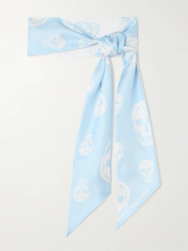 Alexander McQueen Printed Silk-twill Scarf