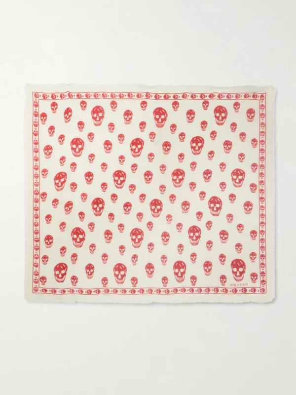Alexander McQueen Printed Wool Scarf