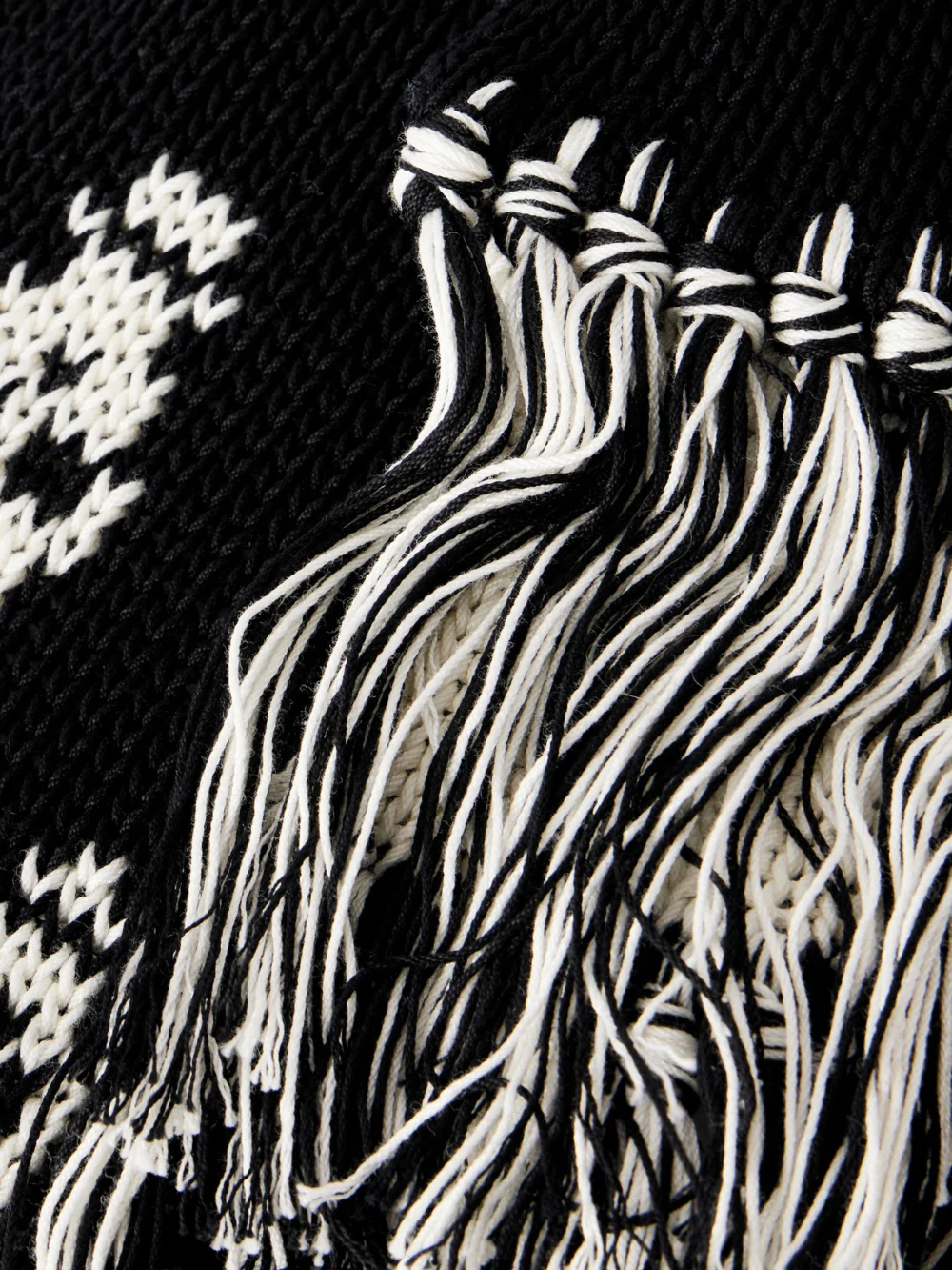 Close-up detail of the Alexander McQueen Skull-printed Cotton Scarf