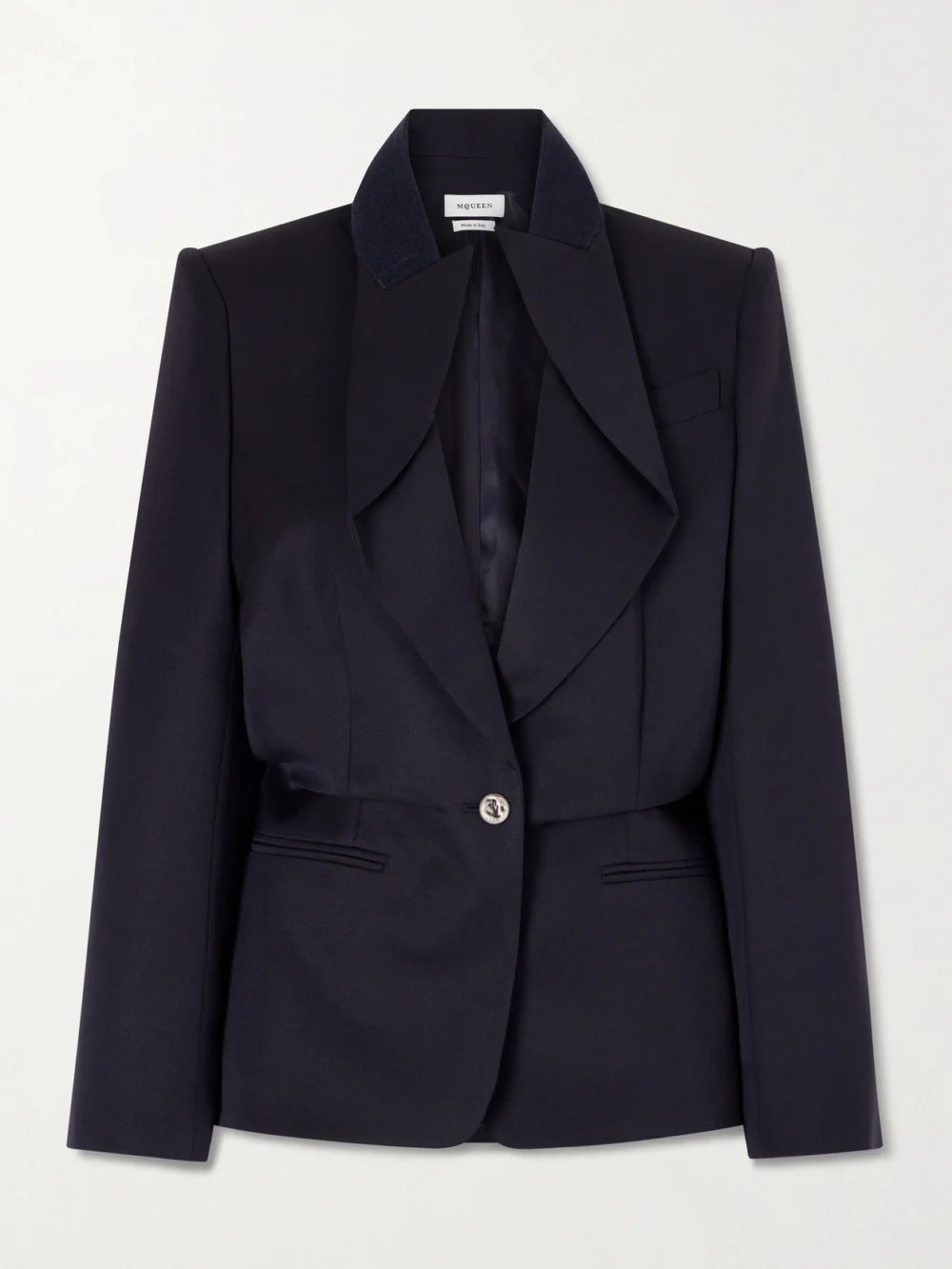Alexander McQueen Wool Blazer in navy