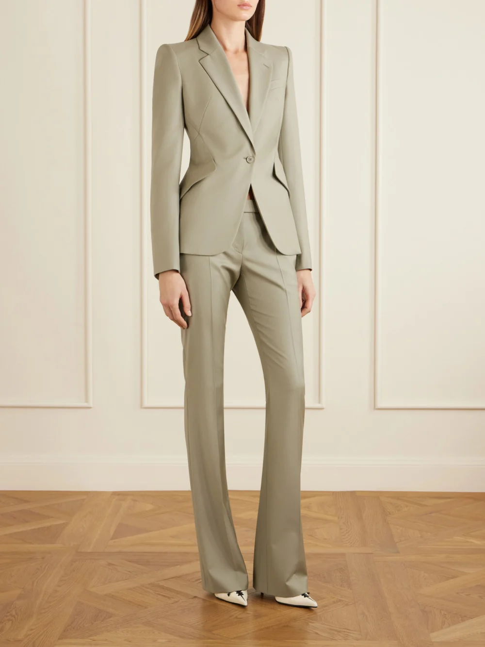Alexander McQueen Wool Jacket, worn by a model