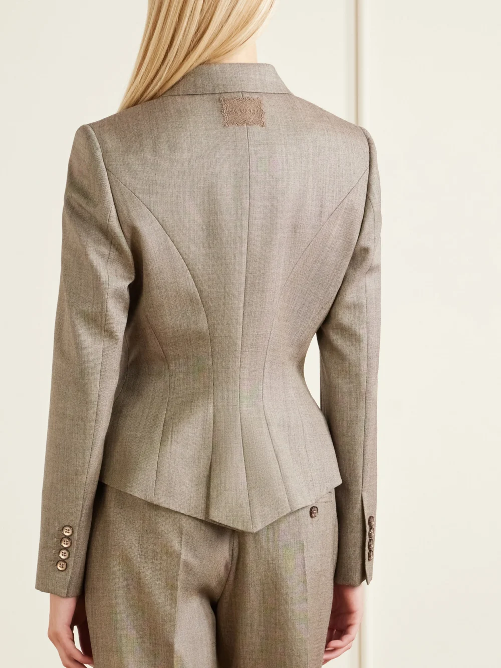 Back view of the Alexander McQueen Wool Twill Blazer