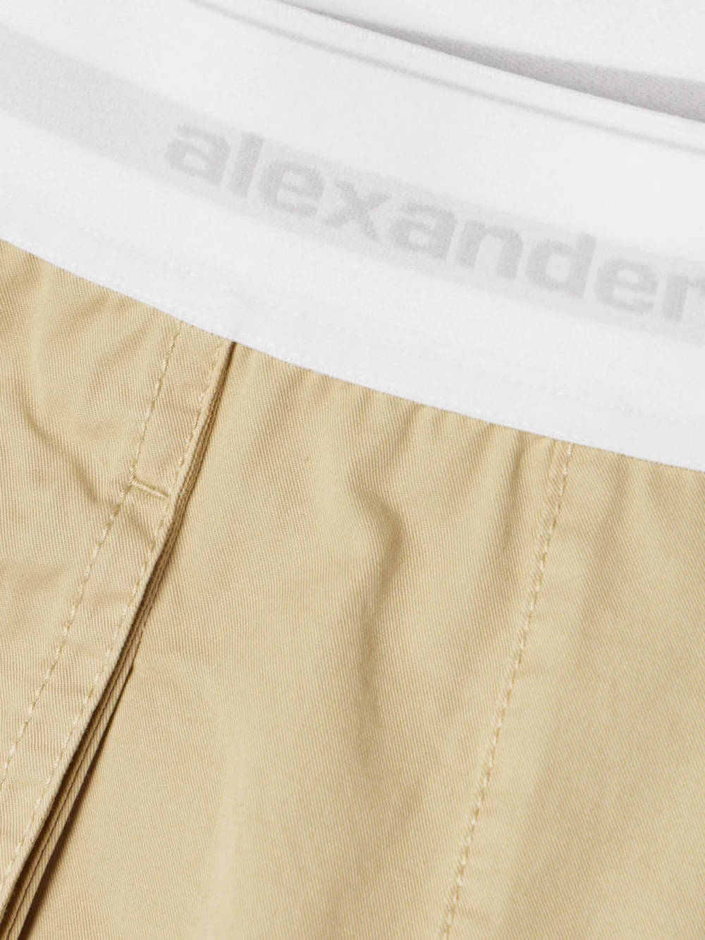 Close-up detail of the Alexander Wang Cotton-drill Cargo Shorts