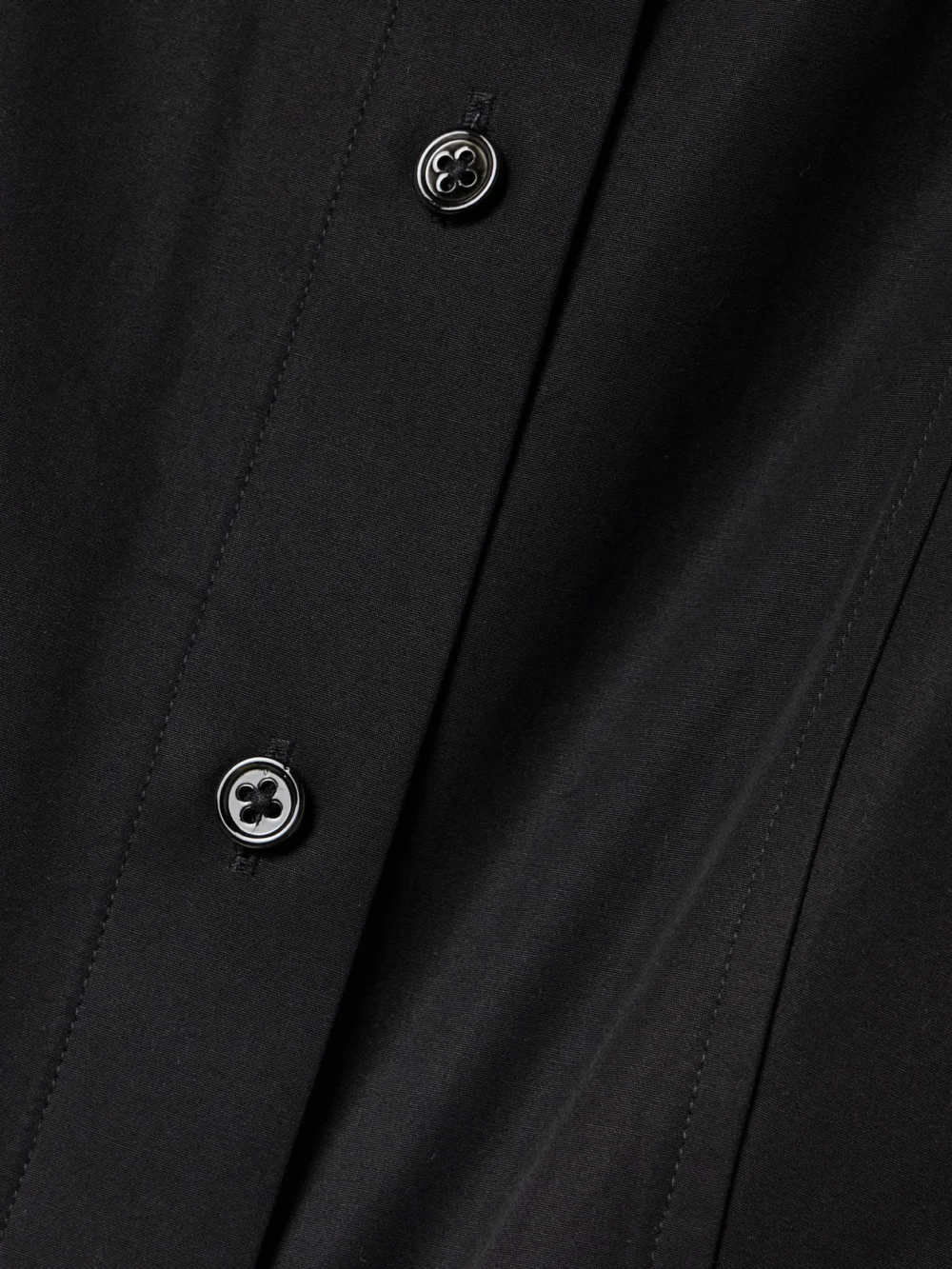 Close-up detail of the Alexander Wang Cotton-poplin Mini Shirt Dress