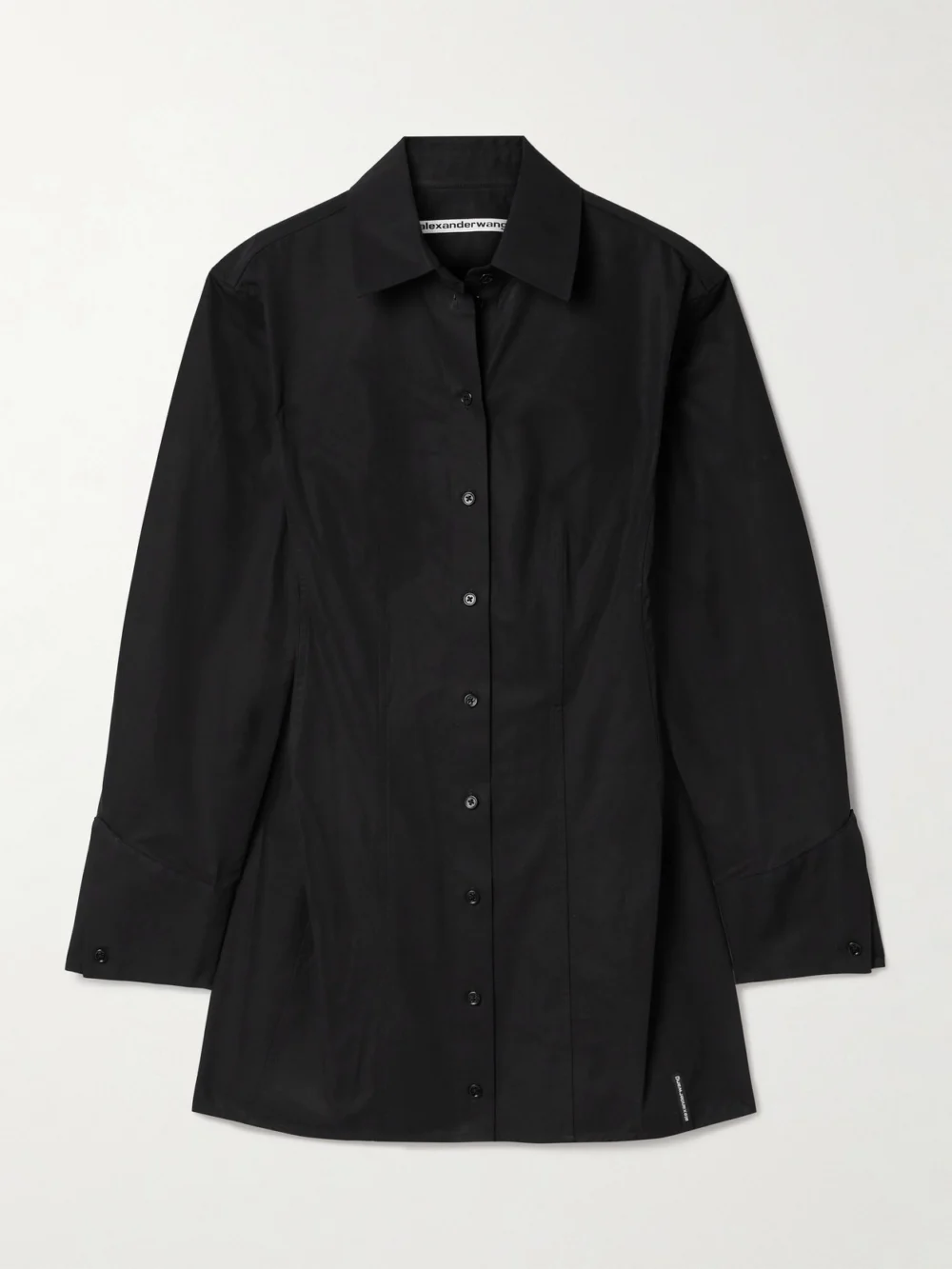 Alexander Wang Cotton-poplin Mini Shirt Dress in black