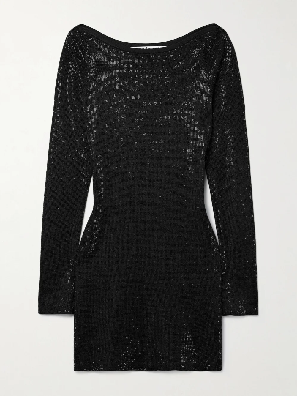 Alexander Wang Crystal-embellished Jersey Mini Dress in black