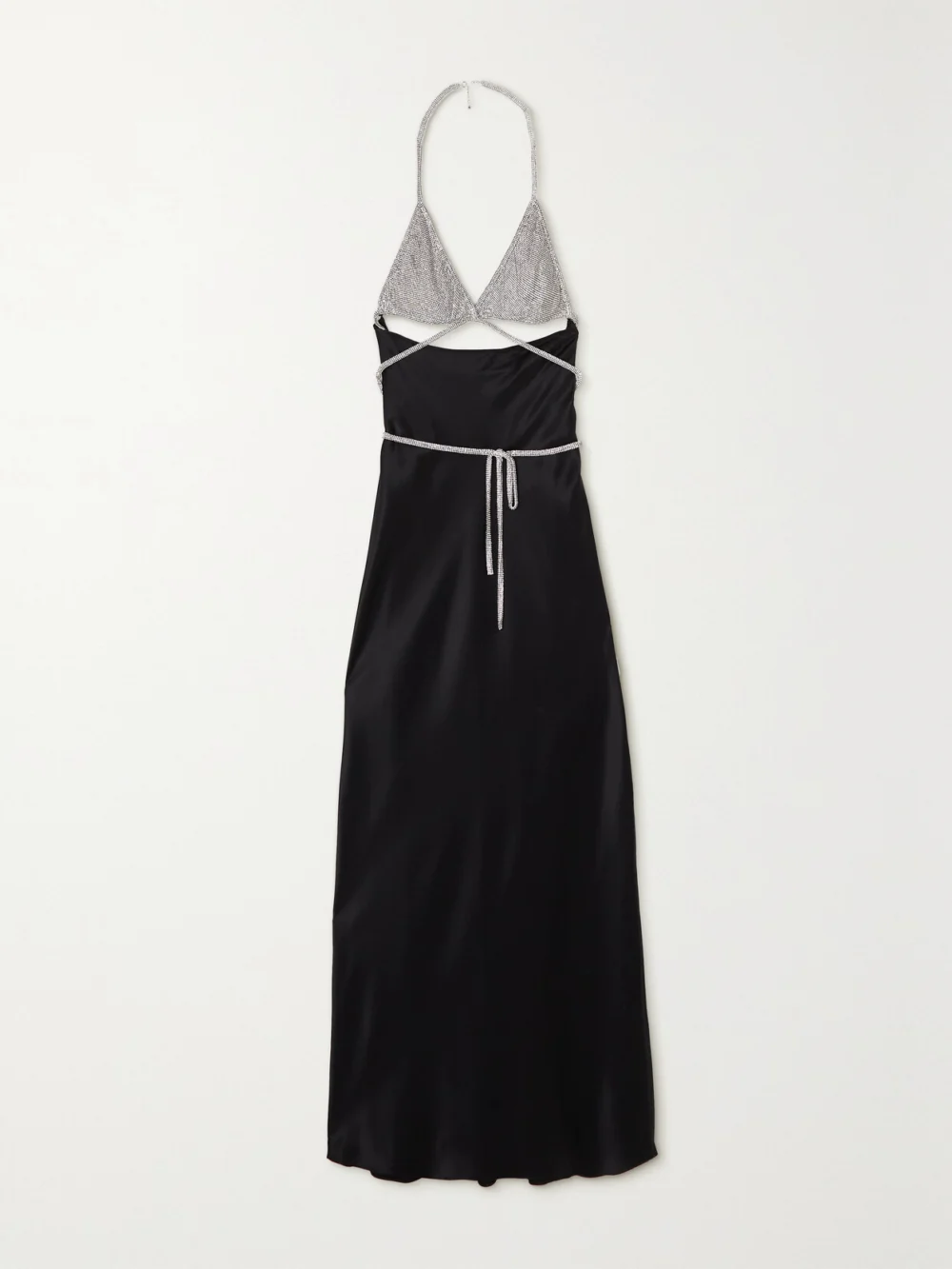 Alexander Wang Cutout Crystal-embellished Silk Gown in black