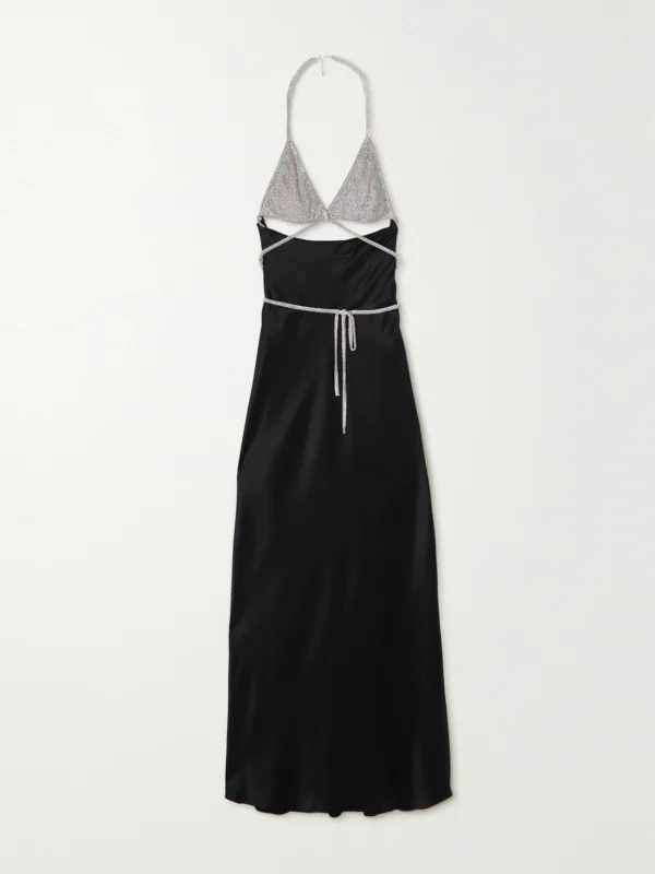 Alexander Wang Cutout Crystal-embellished Silk Gown