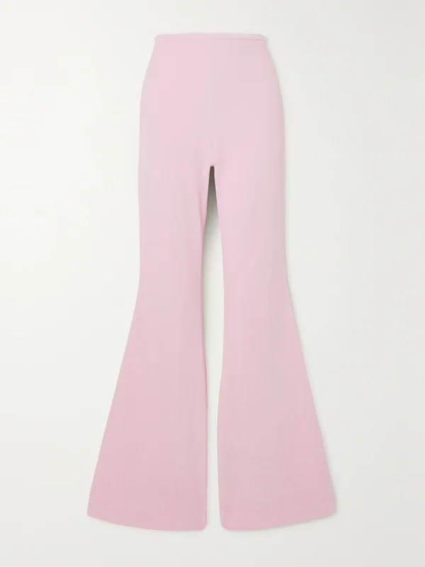 Alexander Wang Stretch-cotton Velour Flared Pants