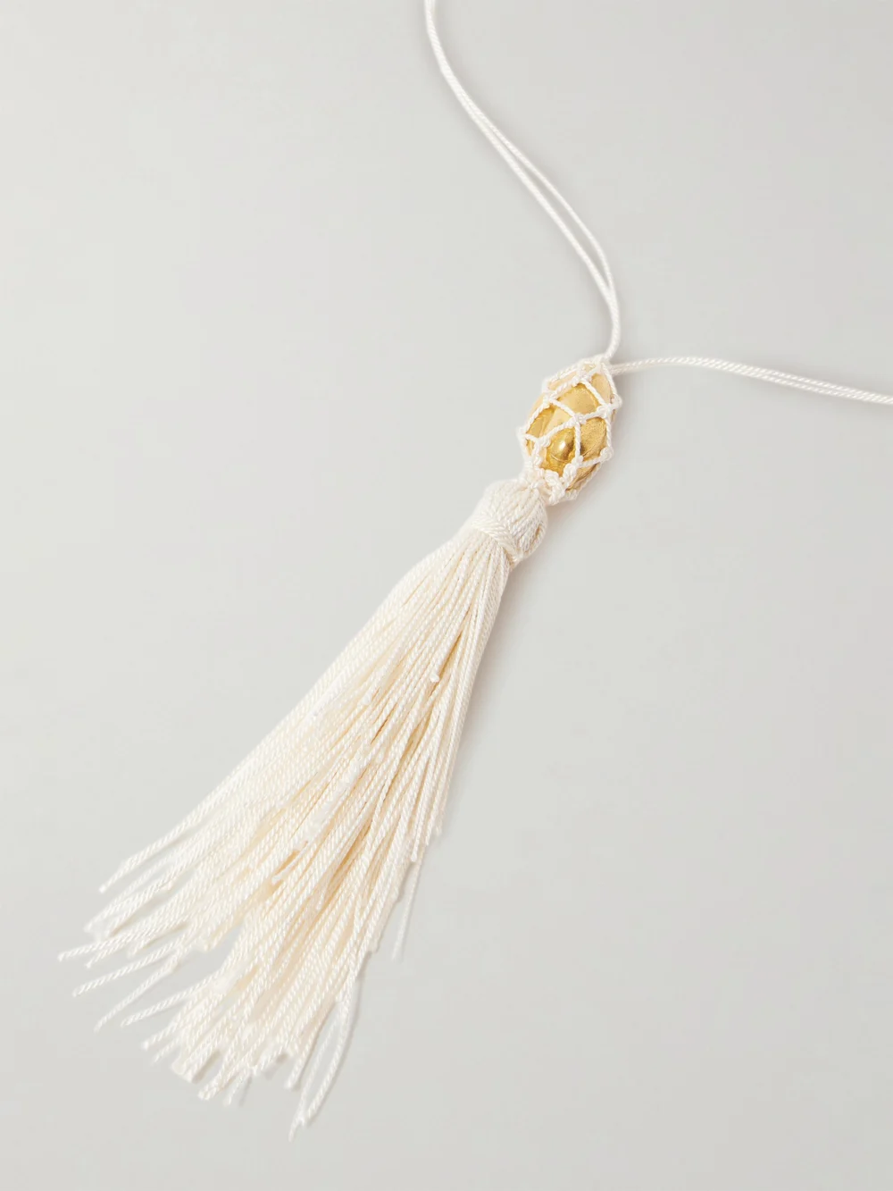 Close-up detail of the Alighieri Melody Cord and Gold-plated Necklace