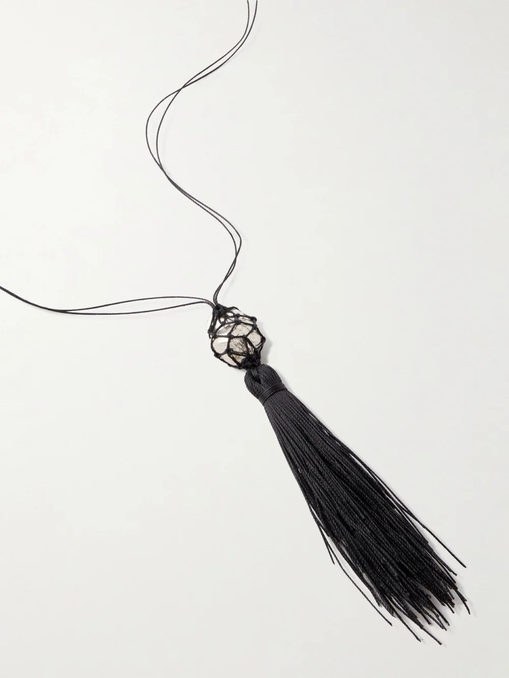 Close-up detail of the Alighieri Melody Cord and Silver Necklace