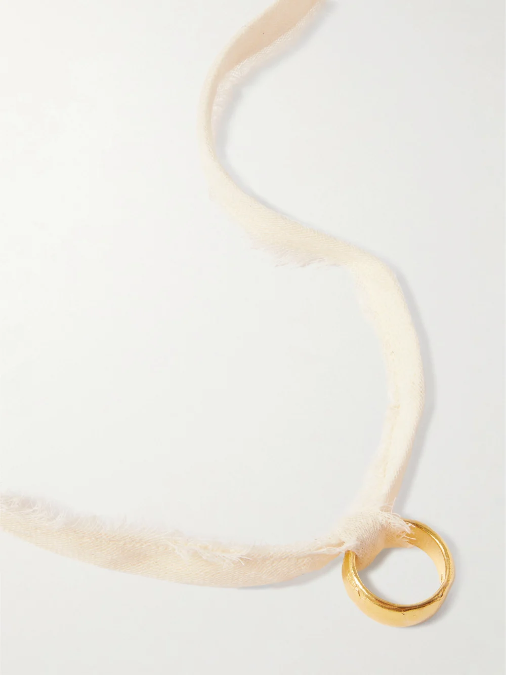 Alighieri The Aria Frayed Cord and Gold-plated Necklace