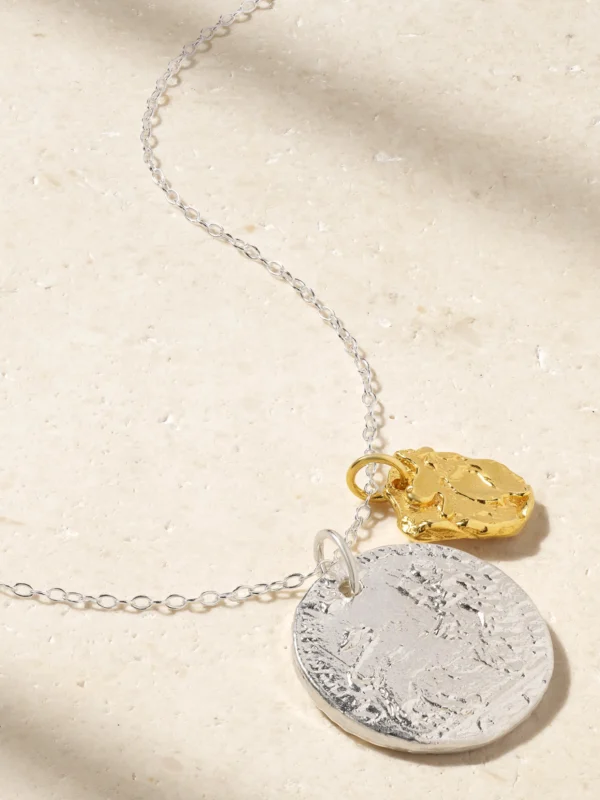 Alighieri The Collisione Recycled Silver and Gold-plated Necklace