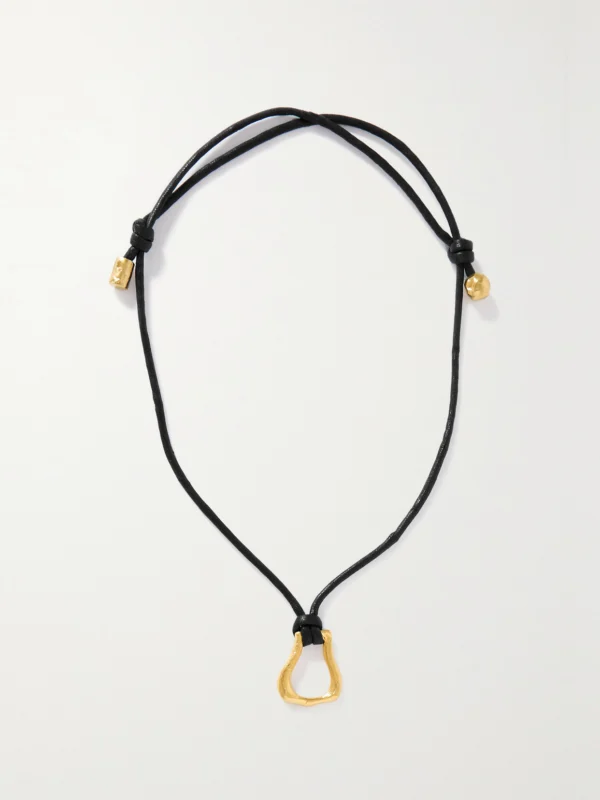 Alighieri The Mini Link of Wanderlust Gold-plated Cord Necklace
