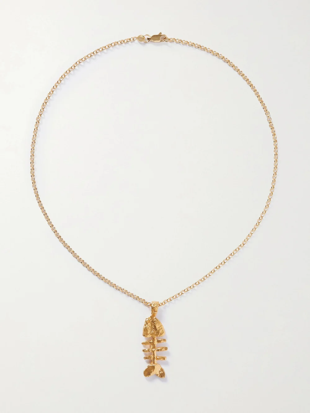 Close-up detail of the Alighieri The Silhouette of Summer Gold-plated Necklace