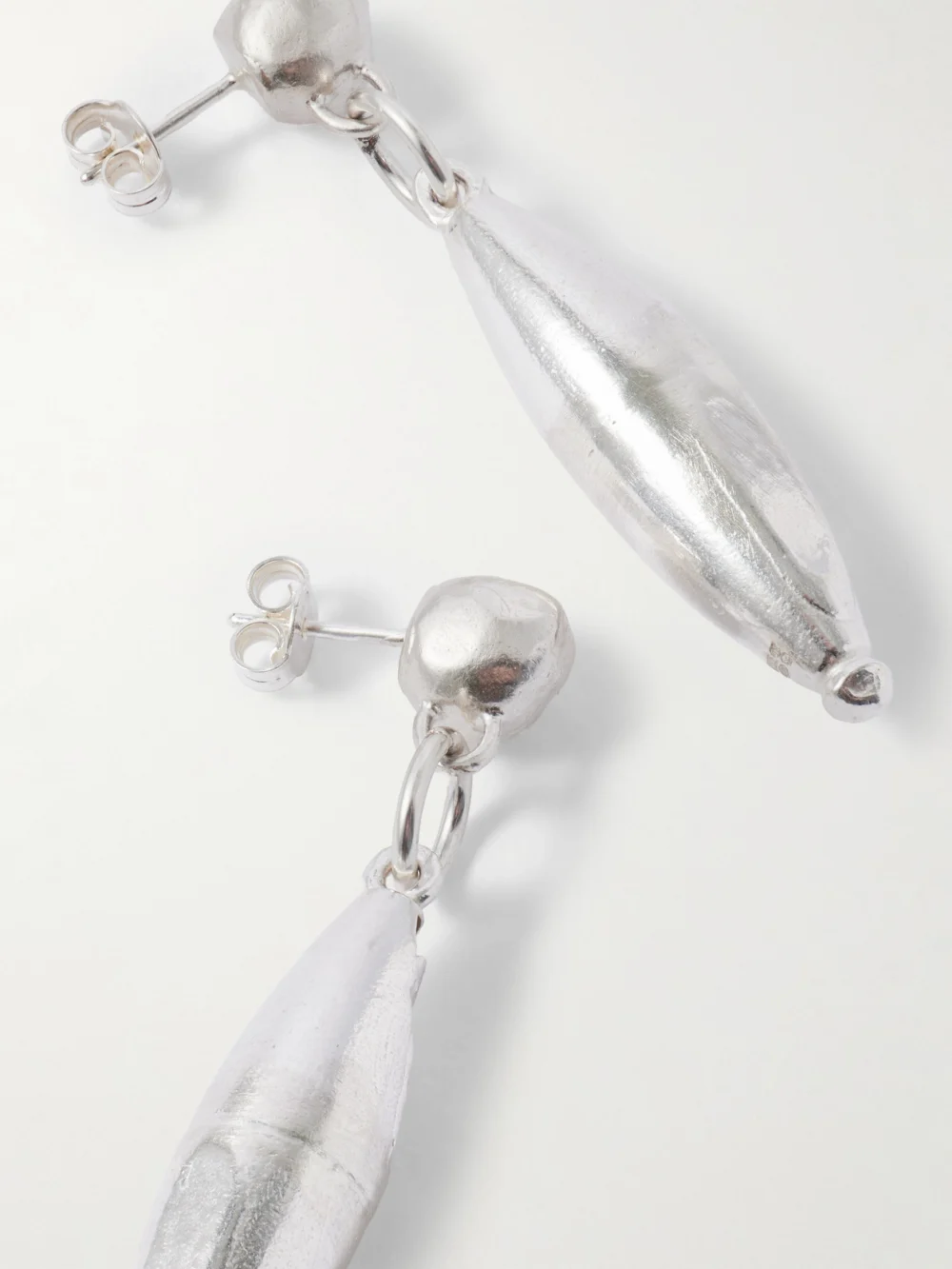 Close-up detail of the Alighieri The Symphony Recycled Silver Earrings