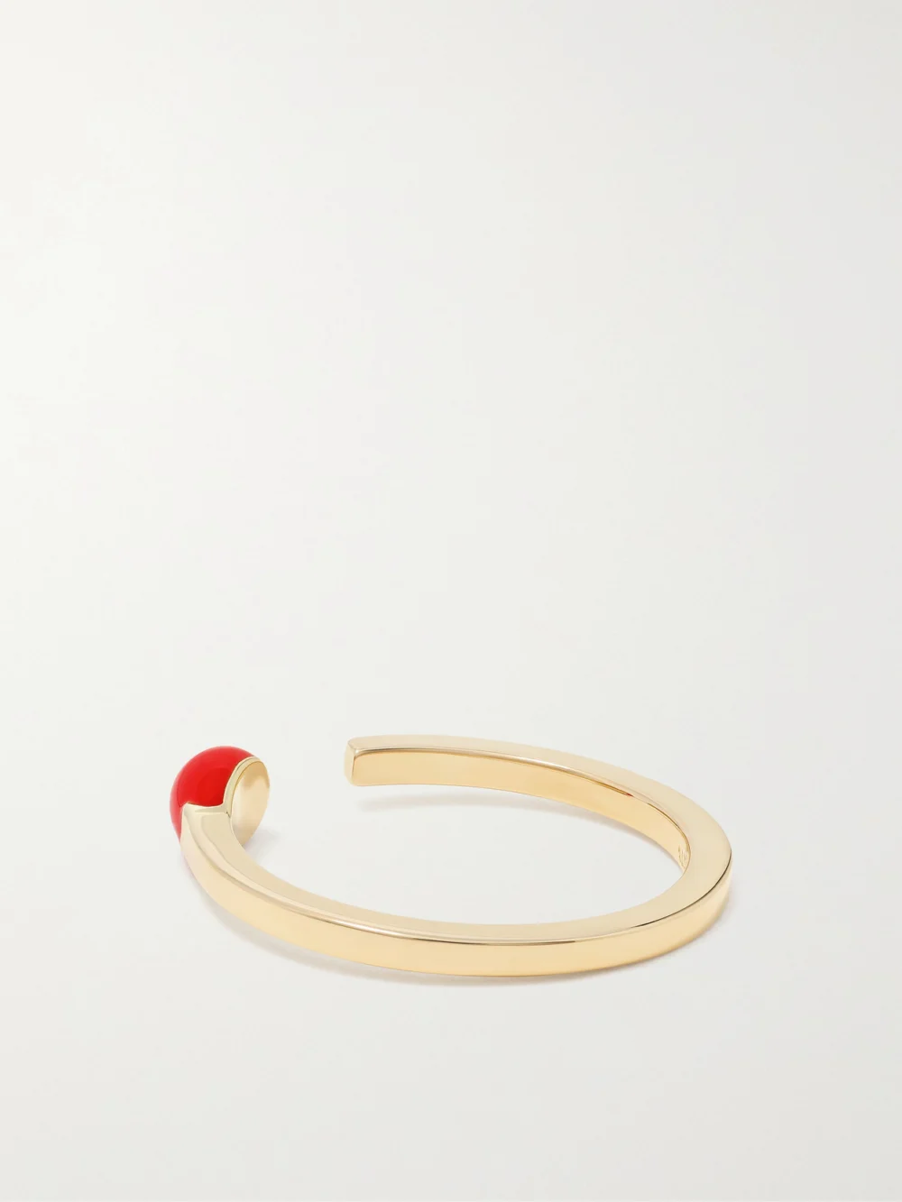 Back view of the Alison Lou Match Stack 14-karat Gold and Enamel Ring