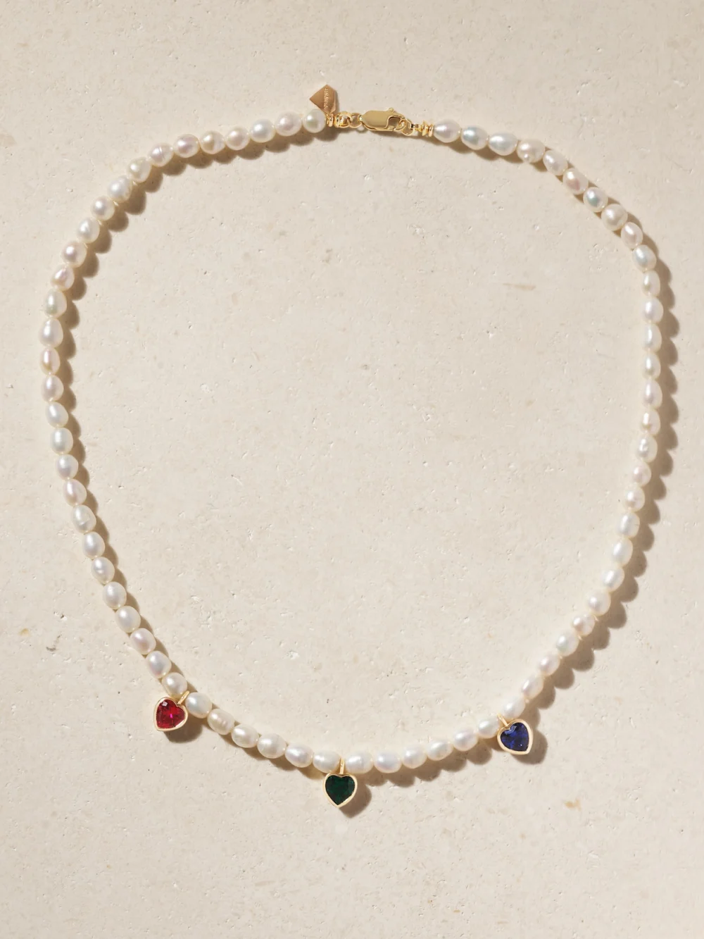 Alison Lou So Much Love 14-karat Gold Laboratory-grown Multi-stone Necklace