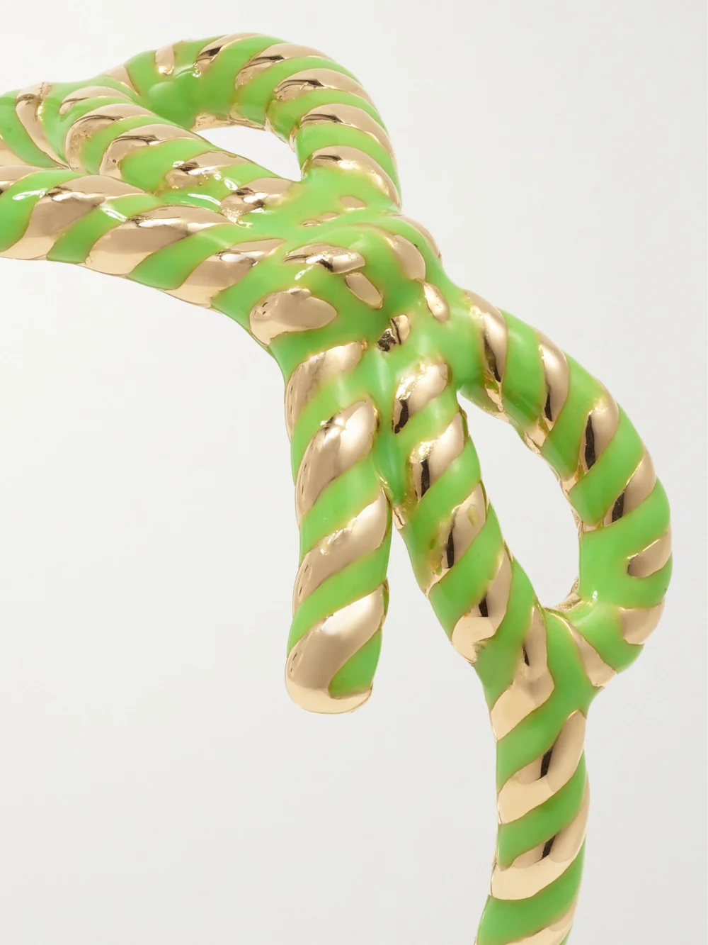 Close-up detail of the Alison Lou Streamer 14-karat Gold and Enamel Ring