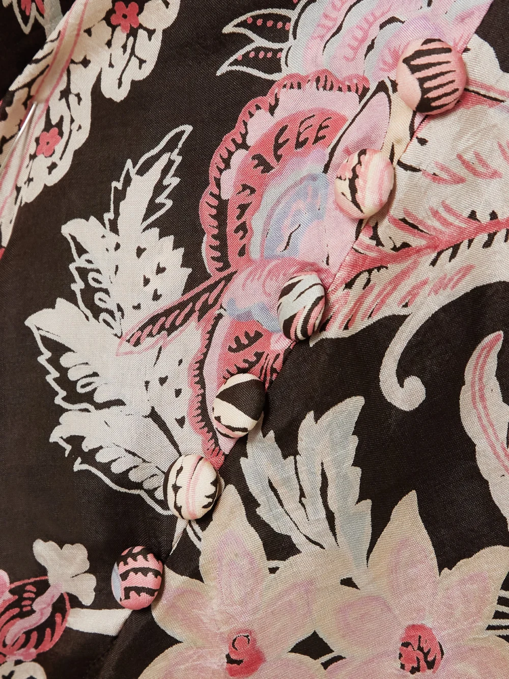Close-up detail of the Alix Of Bohemia Adele Floral-print Silk Maxi Dress