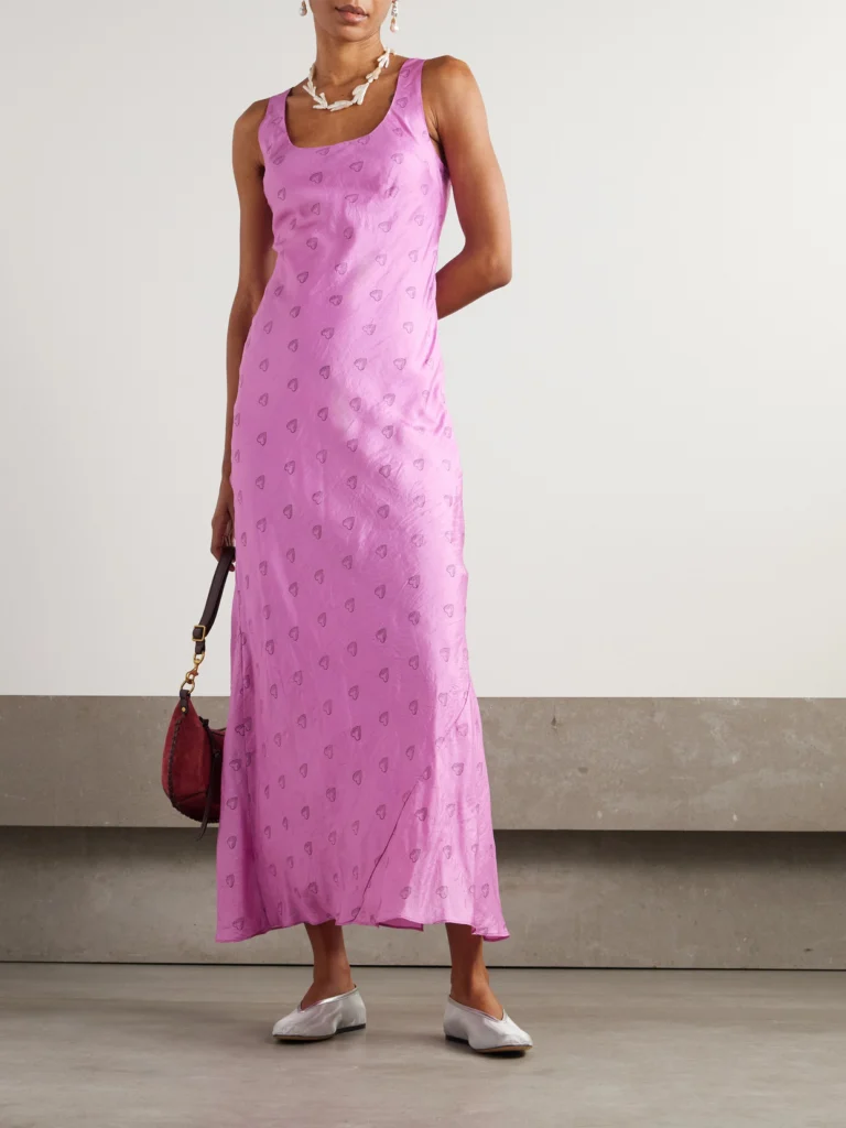 Alix Of Bohemia Adele Printed Silk Midi Dress