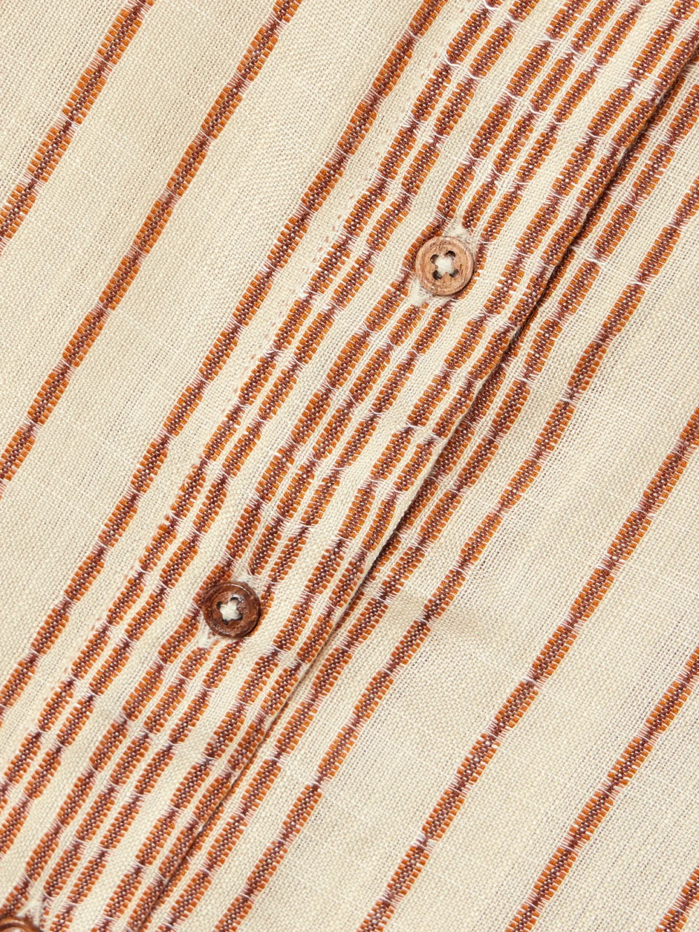 Close-up detail of the Alix Of Bohemia Dana Striped Woven Shirt