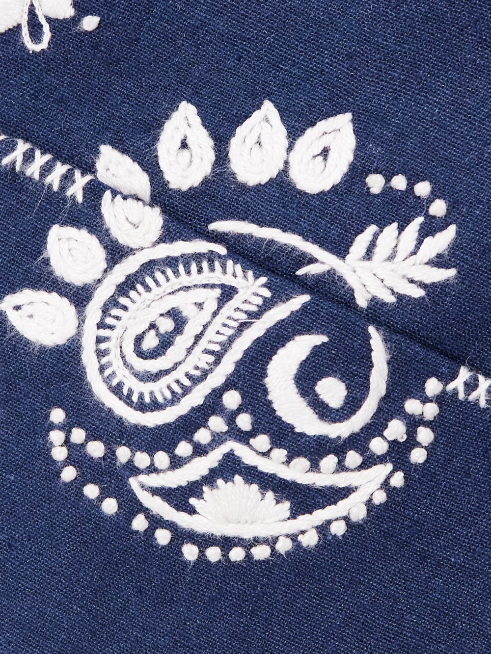 Close-up detail of the Alix Of Bohemia Francis Harbor Embroidered Silk Jacket