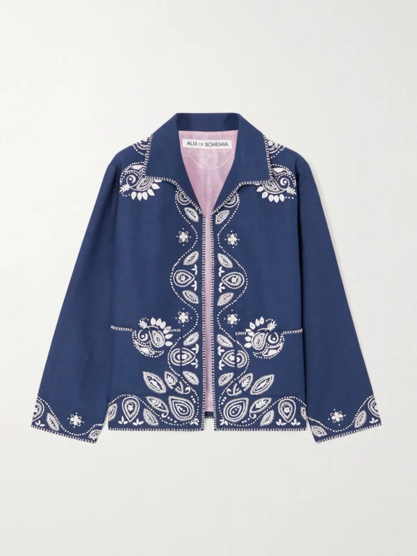 Alix Of Bohemia Francis Harbor Embroidered Silk Jacket