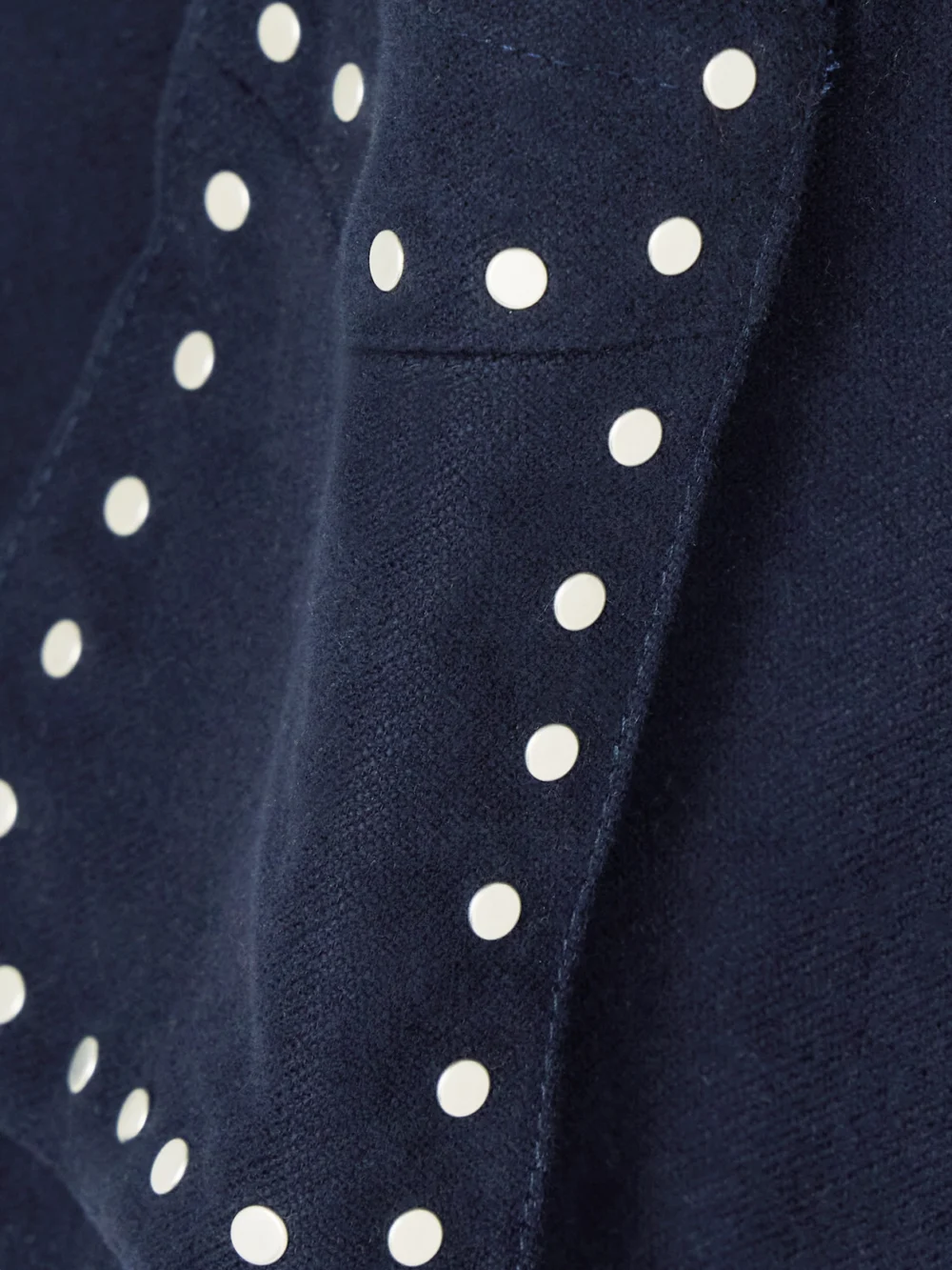 Close-up detail of the Alix Of Bohemia Jude Studded Cotton-twill Jacket